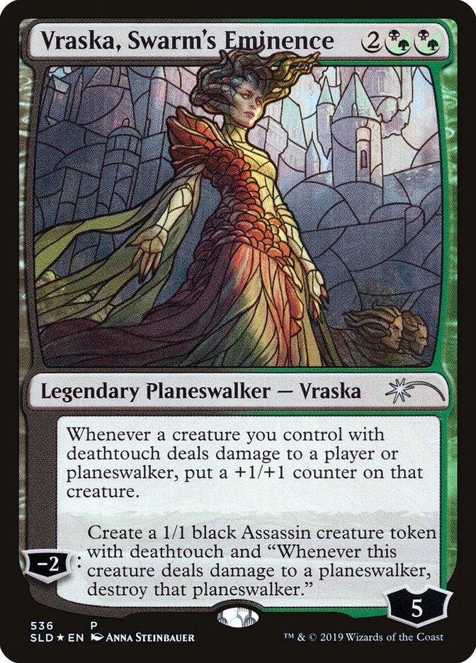 Vraska, Swarm's Eminence (Stained Glass) [Secret Lair Drop Promos] | Cards and Coasters CA