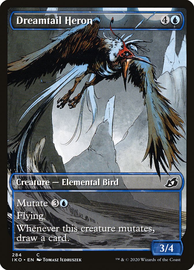 Dreamtail Heron (Showcase) [Ikoria: Lair of Behemoths] | Cards and Coasters CA