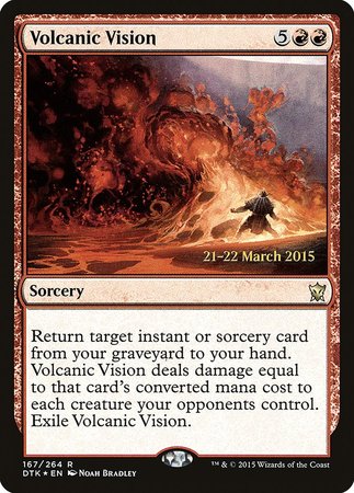 Volcanic Vision [Dragons of Tarkir Promos] | Cards and Coasters CA