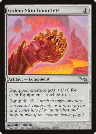 Golem-Skin Gauntlets [Mirrodin] | Cards and Coasters CA