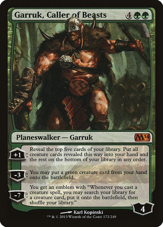 Garruk, Caller of Beasts [Magic 2014] | Cards and Coasters CA