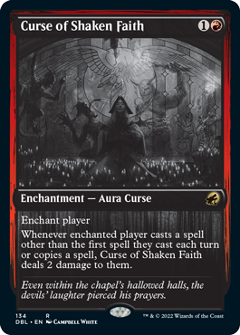 Curse of Shaken Faith [Innistrad: Double Feature] | Cards and Coasters CA