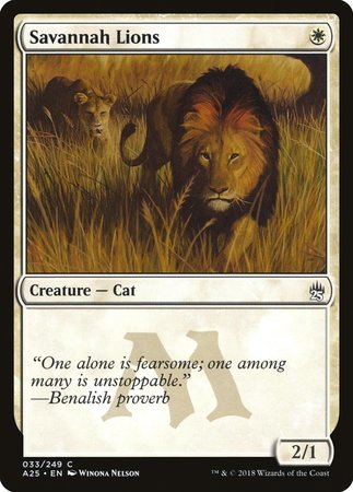 Savannah Lions [Masters 25] | Cards and Coasters CA