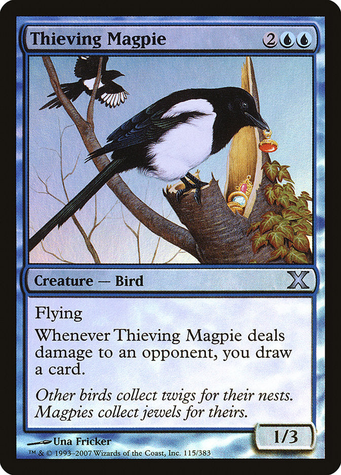 Thieving Magpie (Premium Foil) [Tenth Edition] | Cards and Coasters CA