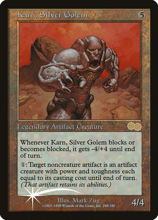 Karn, Silver Golem [Arena League 1999] | Cards and Coasters CA