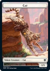 Cat // Plant Double-sided Token [Zendikar Rising Tokens] | Cards and Coasters CA