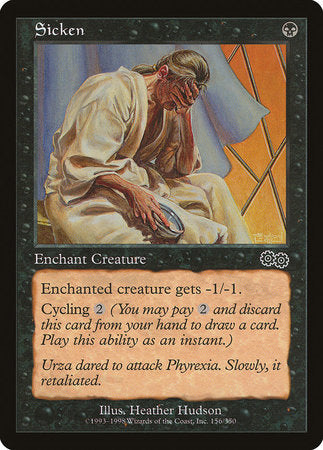 Sicken [Urza's Saga] | Cards and Coasters CA
