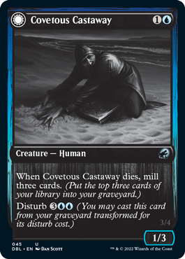 Covetous Castaway // Ghostly Castigator [Innistrad: Double Feature] | Cards and Coasters CA