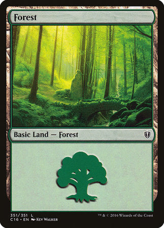 Forest (351) [Commander 2016] | Cards and Coasters CA