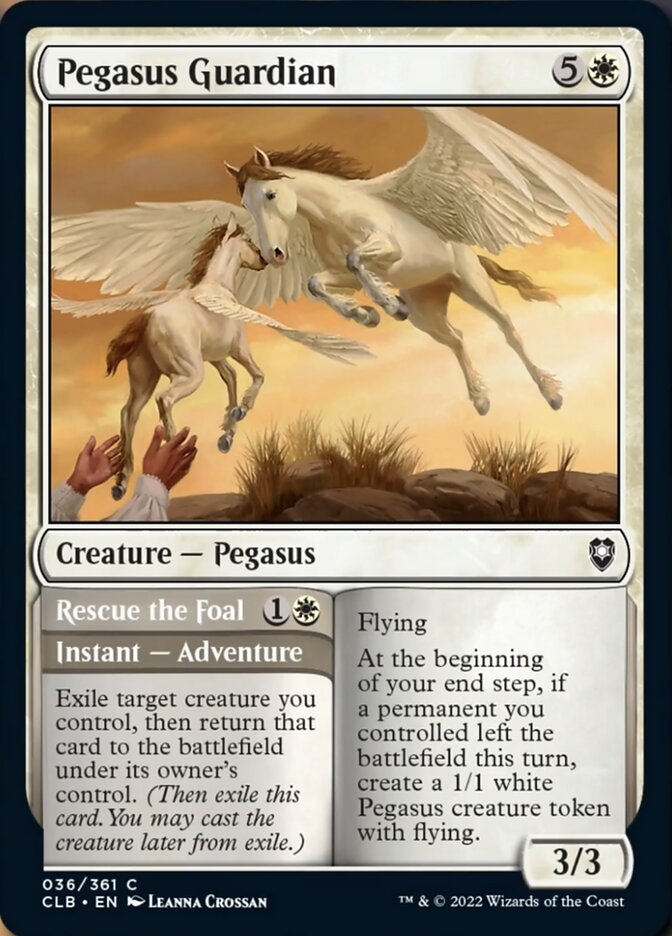 Pegasus Guardian // Rescue the Foal [Commander Legends: Battle for Baldur's Gate] | Cards and Coasters CA