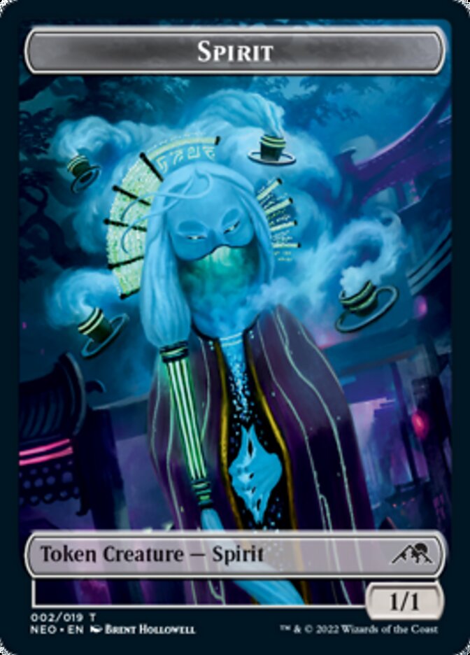 Thopter // Spirit (002) Double-sided Token [Kamigawa: Neon Dynasty Commander Tokens] | Cards and Coasters CA