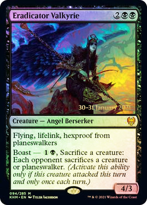 Eradicator Valkyrie  [Kaldheim Prerelease Promos] | Cards and Coasters CA