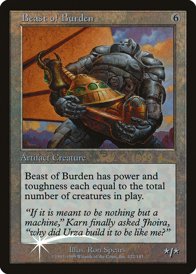 Beast of Burden [Urza's Legacy Promos] | Cards and Coasters CA