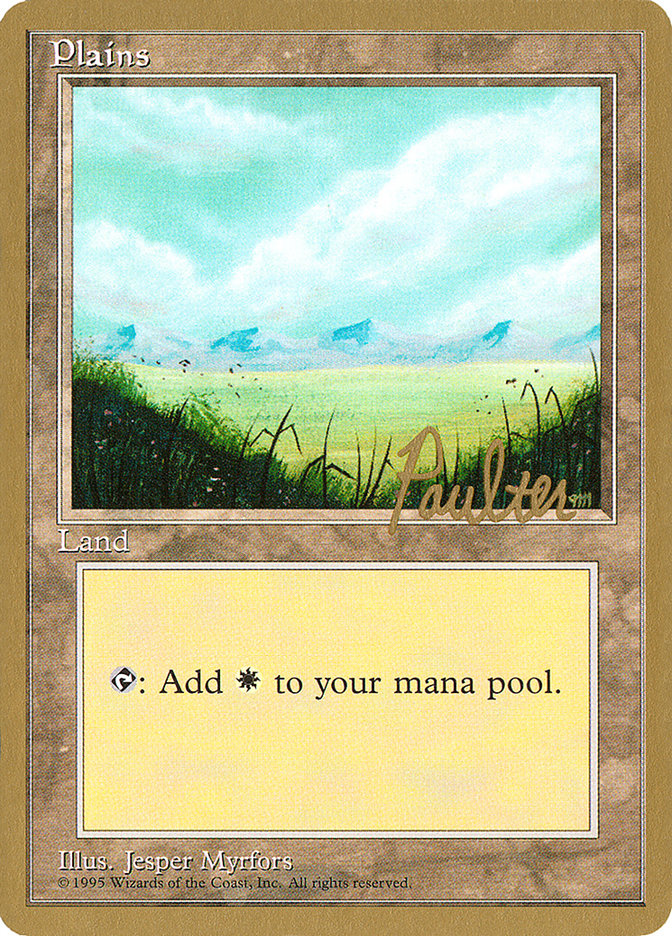 Plains (pp366) (Preston Poulter) [Pro Tour Collector Set] | Cards and Coasters CA