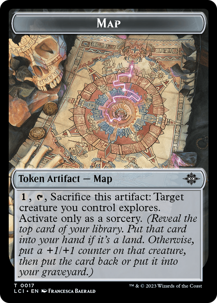 Map // Skeleton Pirate Double-Sided Token [The Lost Caverns of Ixalan Commander Tokens] | Cards and Coasters CA