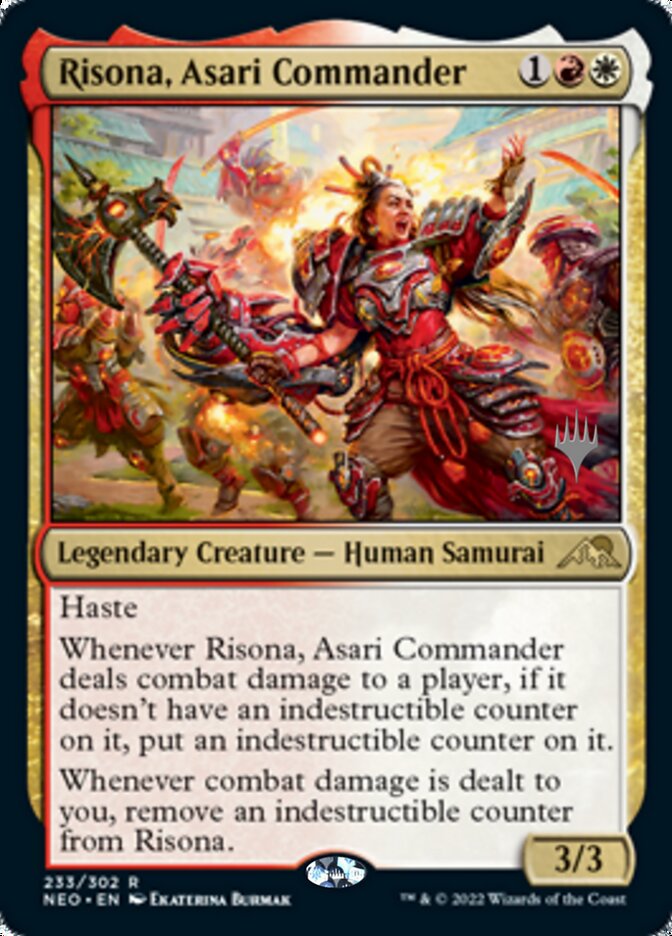 Risona, Asari Commander (Promo Pack) [Kamigawa: Neon Dynasty Promos] | Cards and Coasters CA