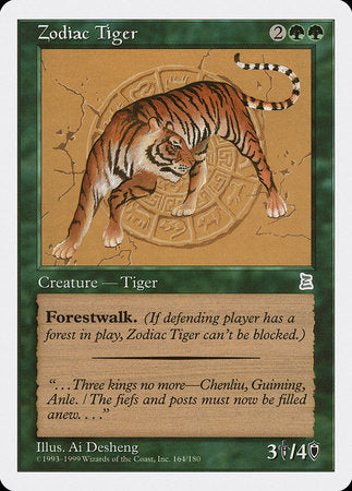 Zodiac Tiger [Portal Three Kingdoms] | Cards and Coasters CA