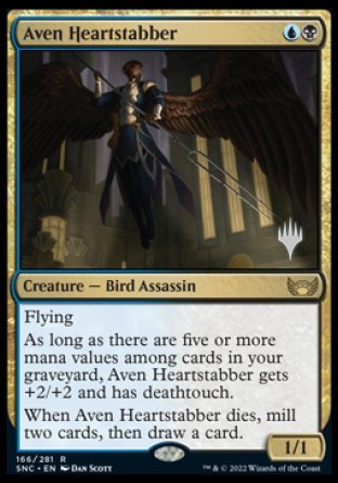 Aven Heartstabber (Promo Pack) [Streets of New Capenna Promos] | Cards and Coasters CA
