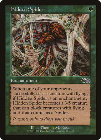 Hidden Spider [Urza's Saga] | Cards and Coasters CA