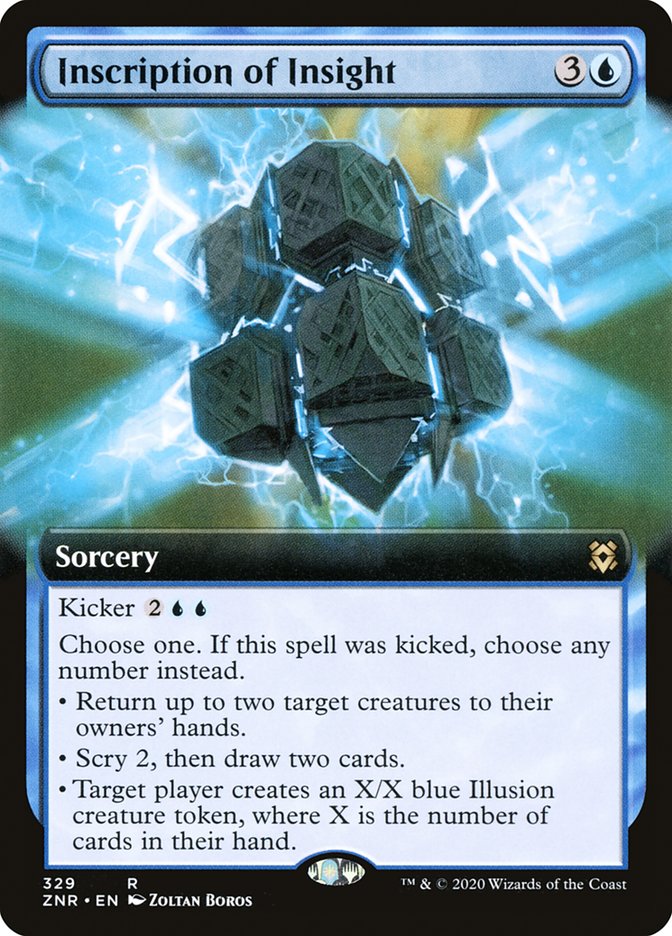 Inscription of Insight (Extended Art) [Zendikar Rising] | Cards and Coasters CA