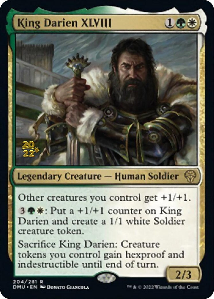 King Darien XLVIII [Dominaria United Prerelease Promos] | Cards and Coasters CA