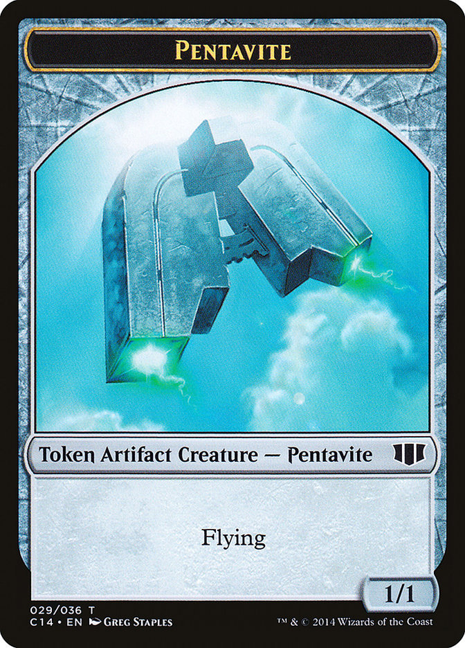 Myr // Pentavite Double-sided Token [Commander 2014 Tokens] | Cards and Coasters CA