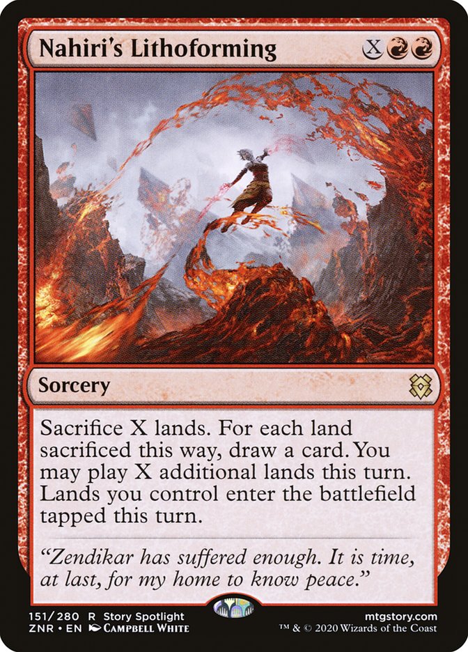 Nahiri's Lithoforming [Zendikar Rising] | Cards and Coasters CA