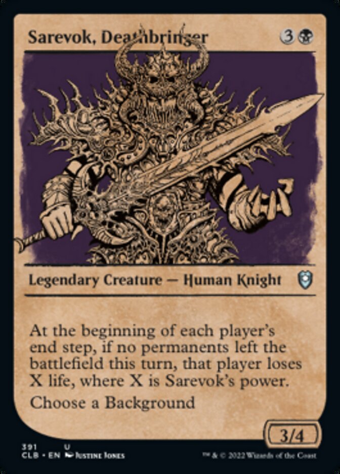 Sarevok, Deathbringer (Showcase) [Commander Legends: Battle for Baldur's Gate] | Cards and Coasters CA