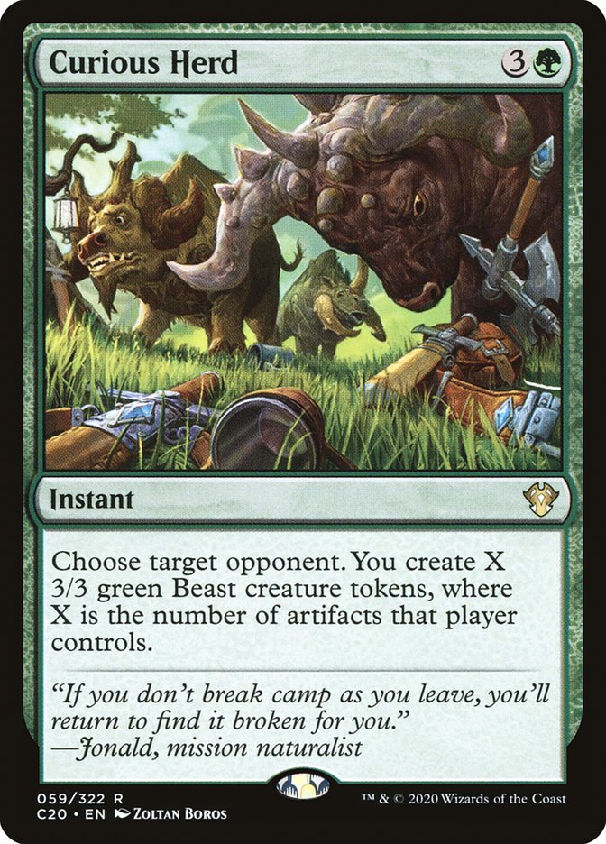 Curious Herd [Commander 2020] | Cards and Coasters CA