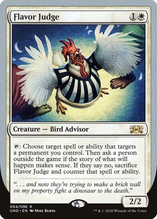 Flavor Judge [Unsanctioned] | Cards and Coasters CA