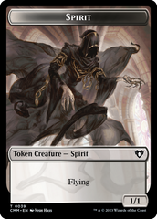 Spirit (0039) // Knight Double-Sided Token [Commander Masters Tokens] | Cards and Coasters CA