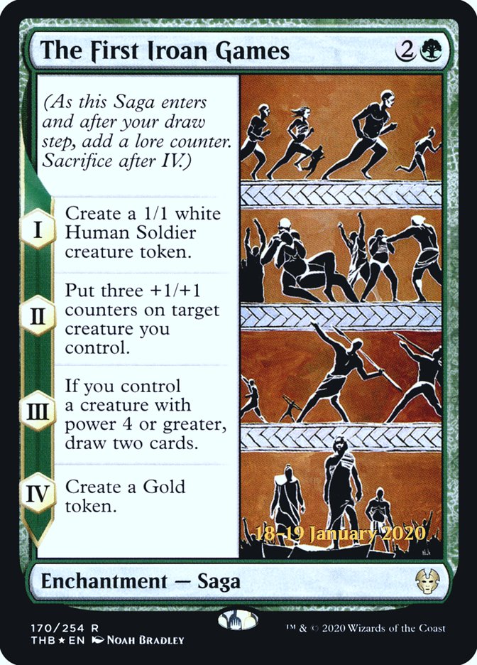 The First Iroan Games [Theros Beyond Death Prerelease Promos] | Cards and Coasters CA