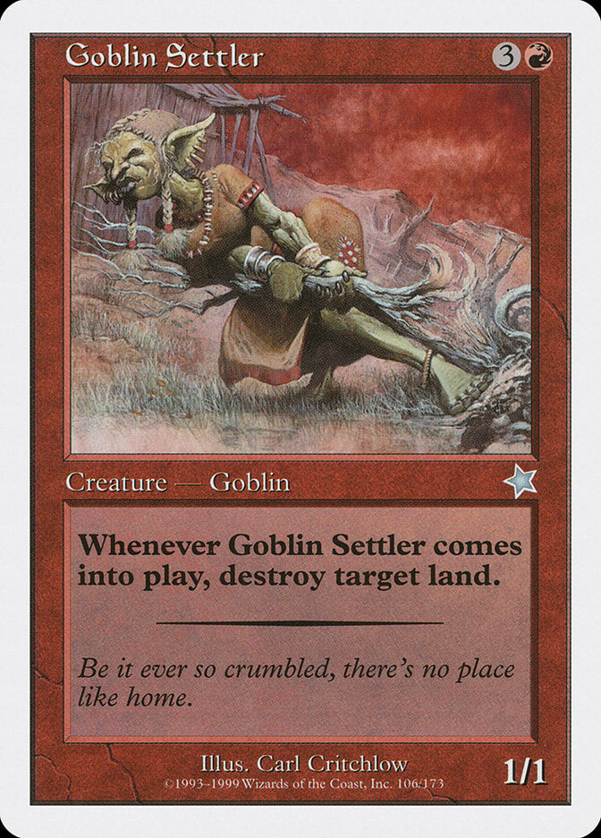 Goblin Settler [Starter 1999] | Cards and Coasters CA