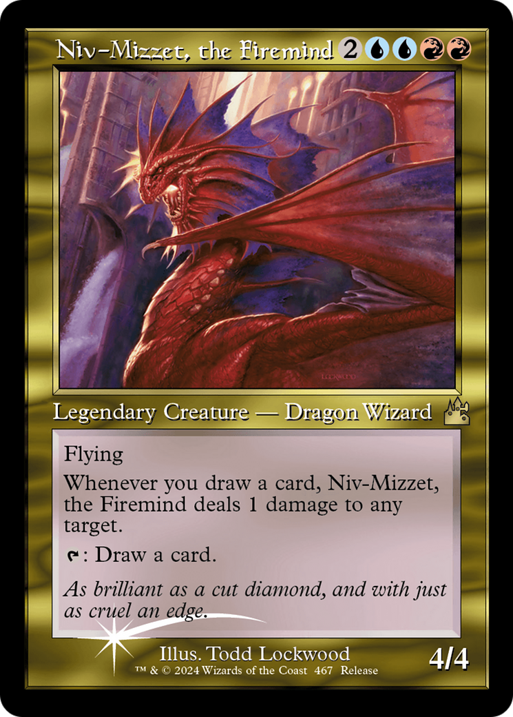 Niv-Mizzet, the Firemind (Retro Frame) [Ravnica Remastered] | Cards and Coasters CA