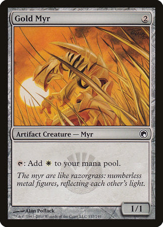 Gold Myr [Scars of Mirrodin] | Cards and Coasters CA