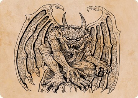 Cloister Gargoyle (Showcase) Art Card [Dungeons & Dragons: Adventures in the Forgotten Realms Art Series] | Cards and Coasters CA