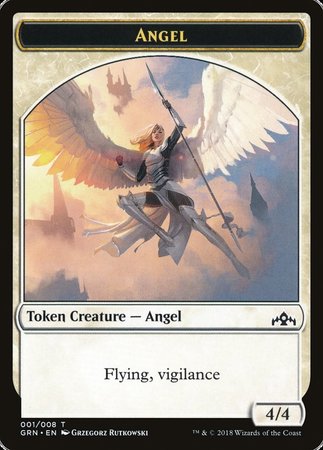 Angel Token [Guilds of Ravnica Tokens] | Cards and Coasters CA