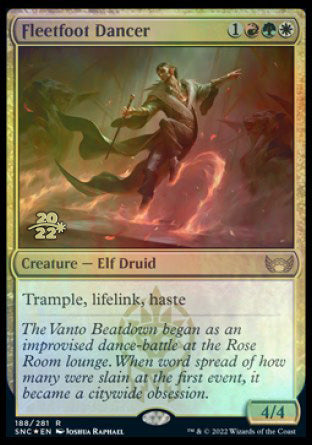 Fleetfoot Dancer [Streets of New Capenna Prerelease Promos] | Cards and Coasters CA