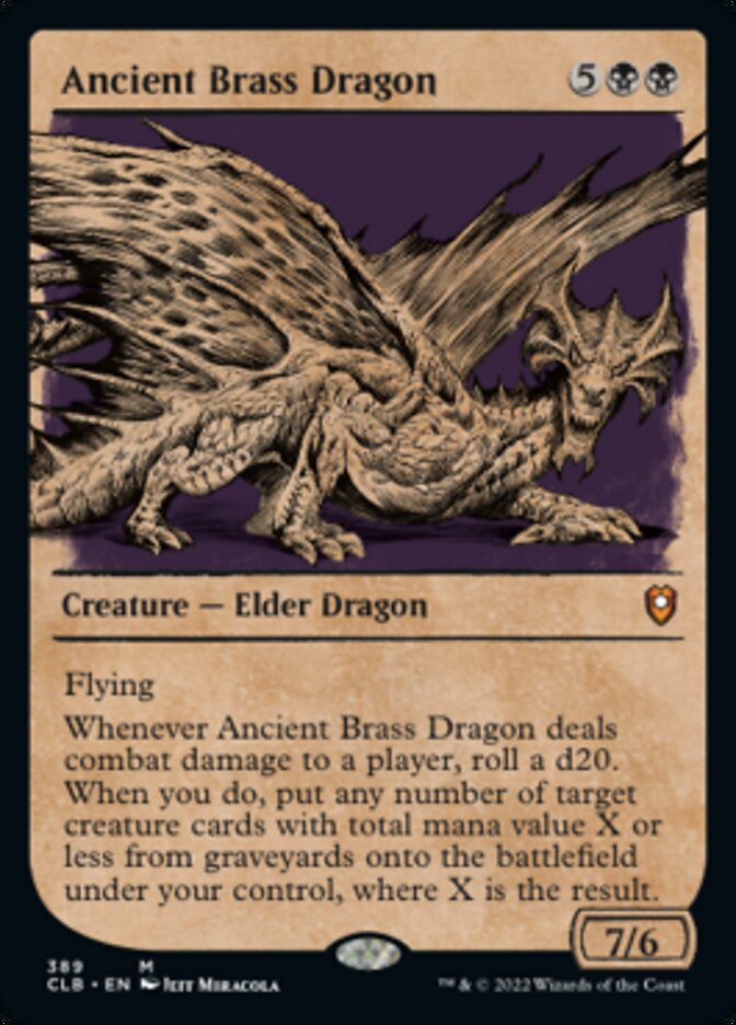 Ancient Brass Dragon (Showcase) [Commander Legends: Battle for Baldur's Gate] | Cards and Coasters CA