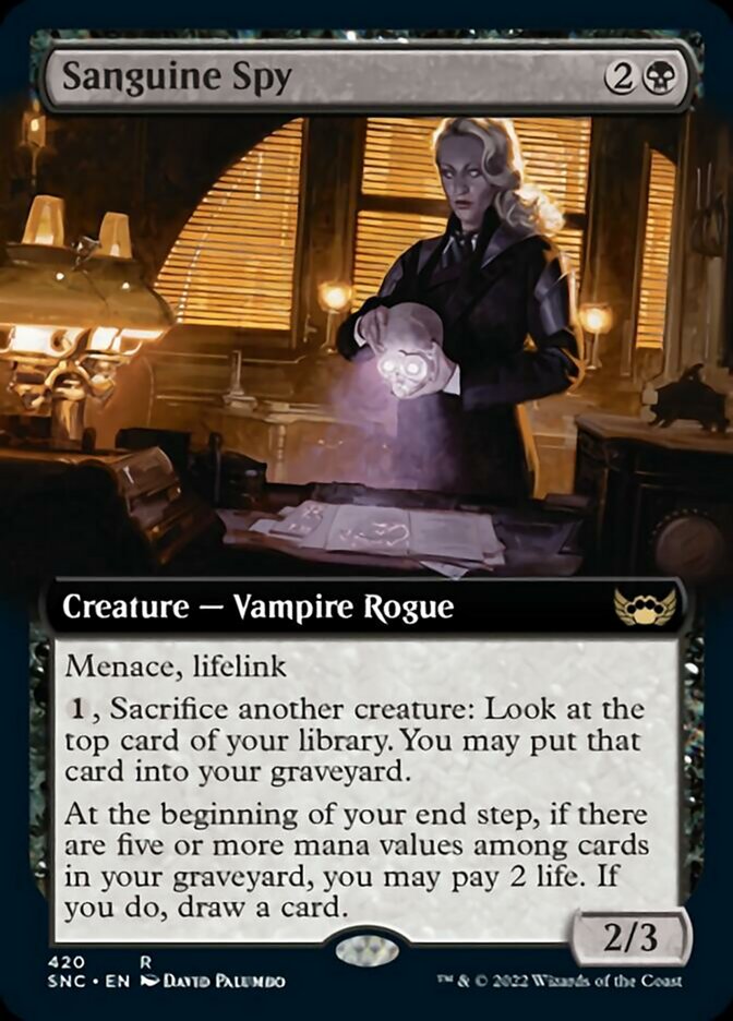 Sanguine Spy (Extended Art) [Streets of New Capenna] | Cards and Coasters CA