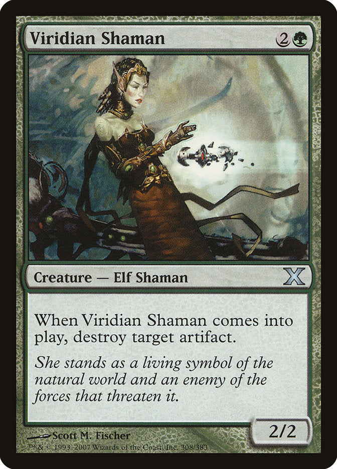 Viridian Shaman [Tenth Edition] | Cards and Coasters CA