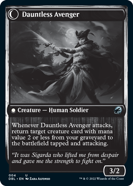 Bereaved Survivor // Dauntless Avenger [Innistrad: Double Feature] | Cards and Coasters CA