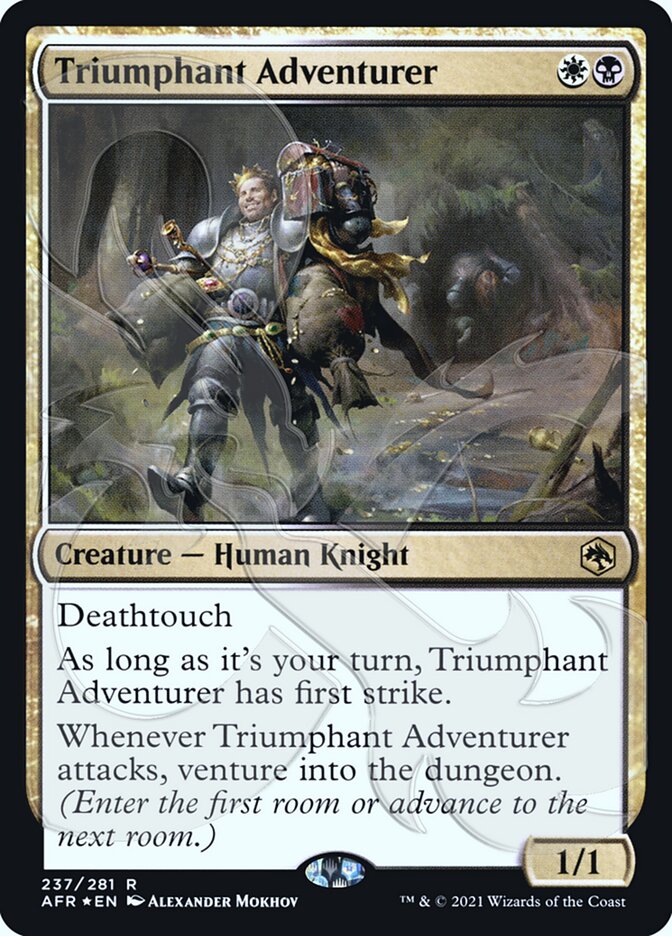 Triumphant Adventurer (Ampersand Promo) [Dungeons & Dragons: Adventures in the Forgotten Realms Promos] | Cards and Coasters CA