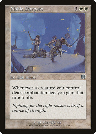 Noble Purpose [Mercadian Masques] | Cards and Coasters CA
