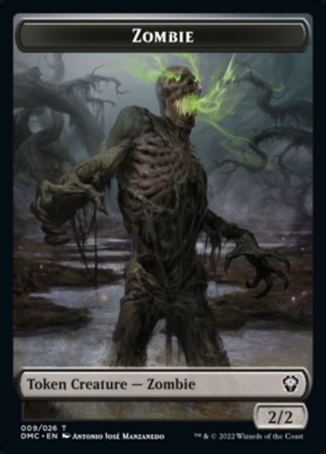 Saproling // Zombie Double-sided Token [Dominaria United Tokens] | Cards and Coasters CA