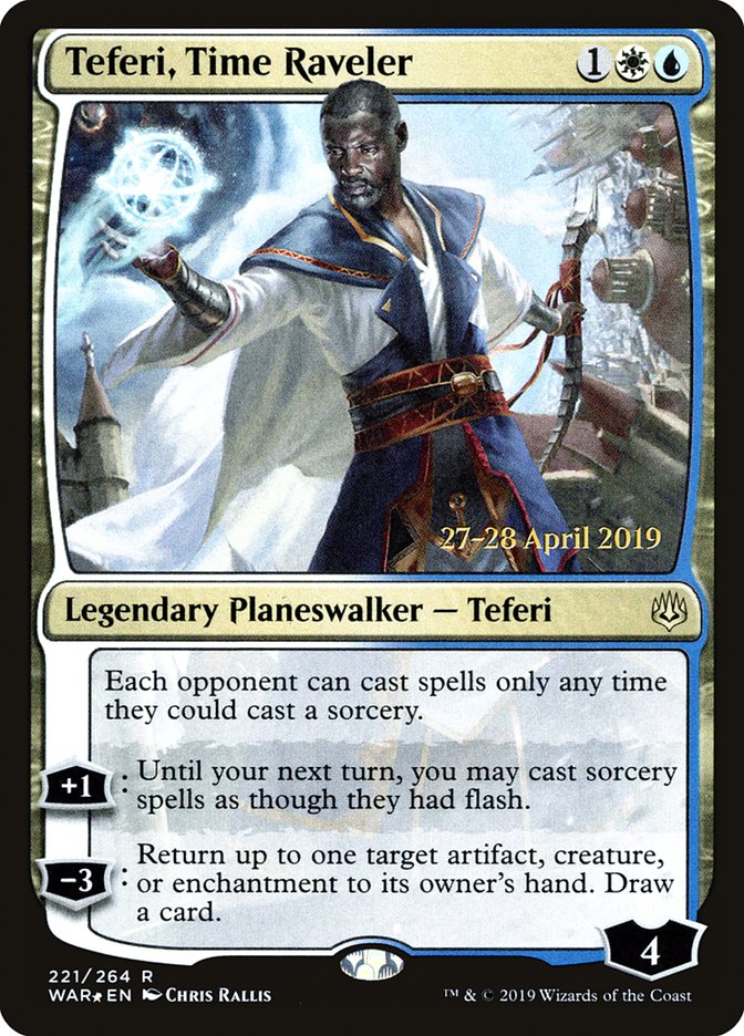 Teferi, Time Raveler  [War of the Spark Prerelease Promos] | Cards and Coasters CA