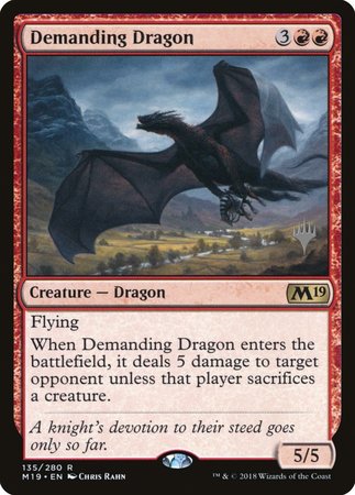 Demanding Dragon [Core Set 2019 Promos] | Cards and Coasters CA