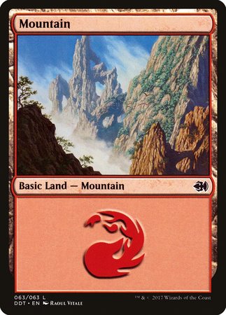 Mountain (63) [Duel Decks: Merfolk vs. Goblins] | Cards and Coasters CA