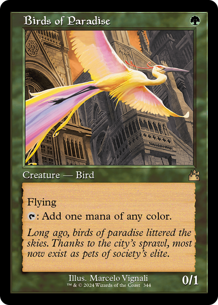 Birds of Paradise (Retro) [Ravnica Remastered] | Cards and Coasters CA