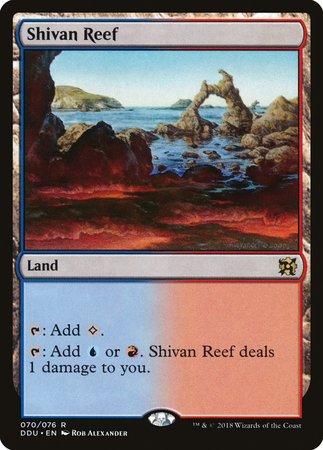 Shivan Reef [Duel Decks: Elves vs. Inventors] | Cards and Coasters CA